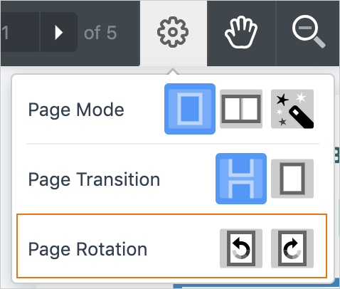 Selecting Page Rotation